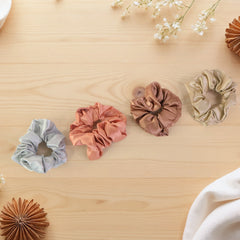 Elastic satin rubber bands for gentle hair hold