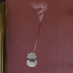 Pooja room wall-mounted agarbatti stand in silver