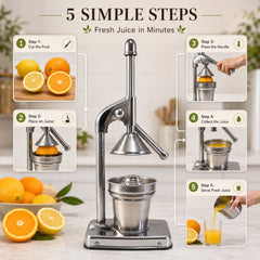 Hand press lemon squeezer