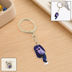 Jumbo Cartoon Character Keychain acrylic with metal ring