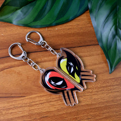 2-in-1 Best Friends Matching Acrylic Breakable Keychain