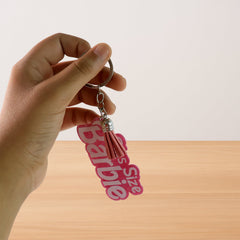 Glitter Lettering Keychain
