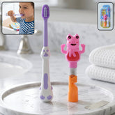 Kids Cartoon Spring Frog Toothbrush Set front view