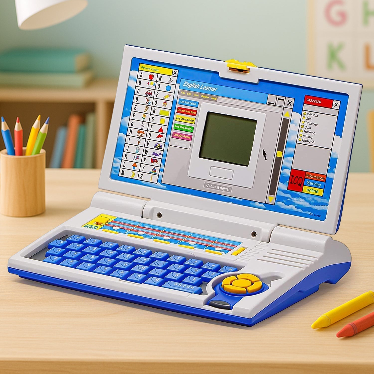 English Learner Educational Laptop Toy with colorful design