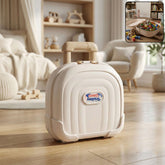 Kids portable toy storage box with handle shown in compact travel case style