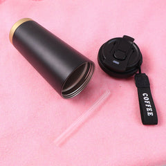 Premium Assorted Metal and Plastic Travel Mug Tumbler Cup (1 Pc / Mixed Design)