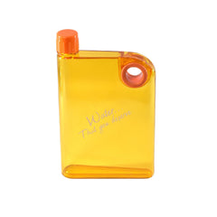 Slim notebook-style water bottle in multicolor