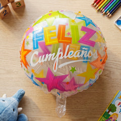 Feliz foil balloon vibrant colors