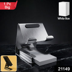Mobile holder on desk with phone