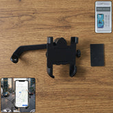 Mobile Phone Holder With Easy Adjustable Rear View Mirror Mount Solid Metal Cradle Stand Suitable for Bike & Mobile Phones