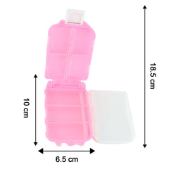Tablet storage box showing size comparison