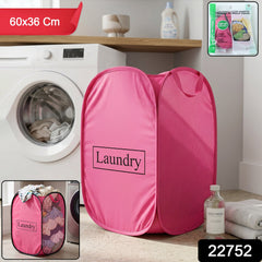 Foldable Laundry Basket Fabric Mesh Clothes Hamper Storage Bag (1 Pc,60x36cm)