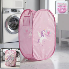 unicorn pink foldable laundry bag