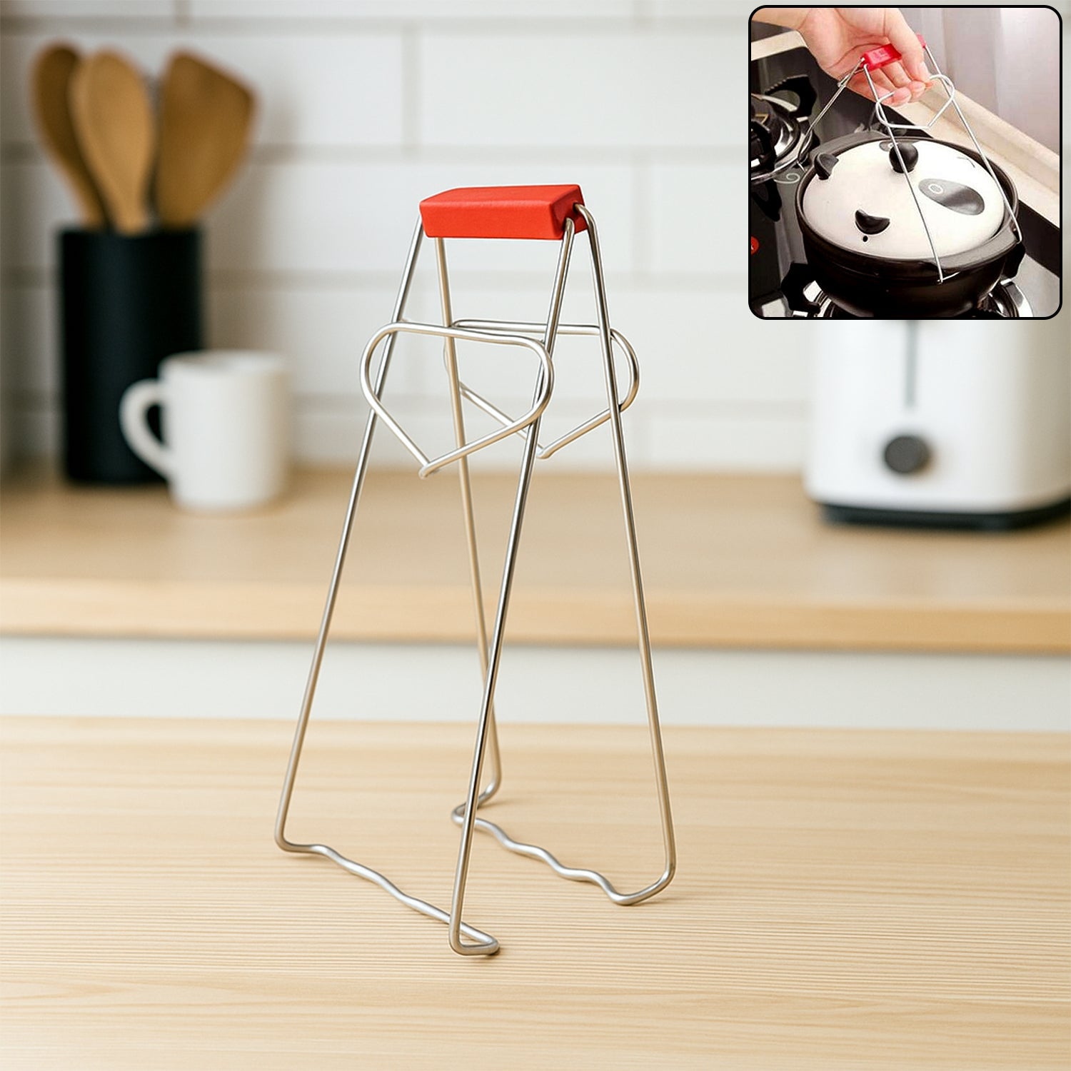 Heavy-Duty Stainless Steel Kitchen Dish Plate Bowl Vessel Gripper Tong
