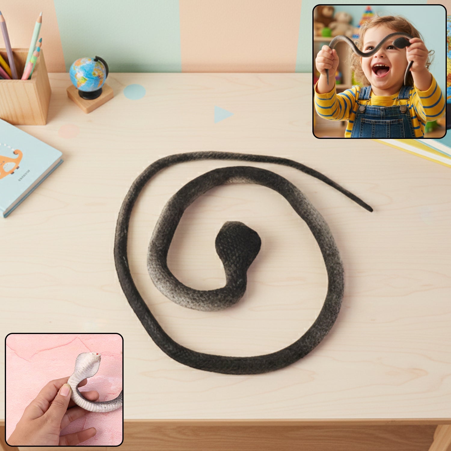 Realistic dummy snake toy for kids pranks