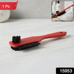 Close-up of shoe cleaning brush bristles