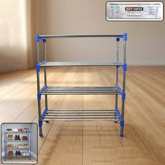 Multipurpose 4-layer stainless steel shoe rack organizer