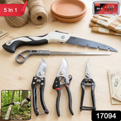 Garden cutting set with stainless steel blades and plastic handles