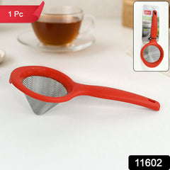 Close-up of fine mesh tea infuser strainer