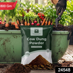 Organic Cow Dung Powder 800g, Natural Soil Improver and Manure for Plants (1 Pc)