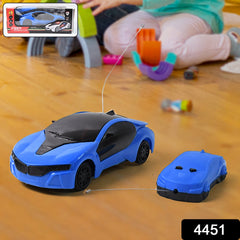 Top view of remote control racing car