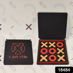 Natural X & Zero wooden board game set