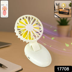 Mini fan attached to a mobile stand