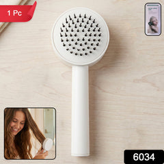 Self-cleaning hair brush features: air cushion, detangling, massage