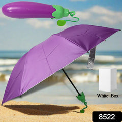 Creative vegetable pattern folding umbrella in plastic case