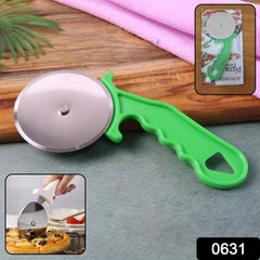 Close-up of Quickslice pizza cutter wheel & ergonomic handle