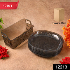 Stackable plastic dish collection for snacks and meals