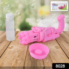 Bubble Gun side view with colorful bubbles