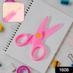 Close-up of child-friendly rounded tip scissors for preschool kids