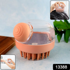 Close-up of silicone scalp massager bristles