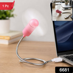 USB powered mini fan with bendable gooseneck neck, 1 piece