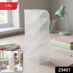 Clear plastic supply organizer for desk