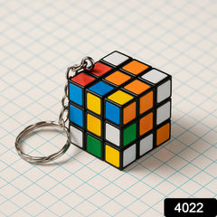Mini cube keychain held in hand