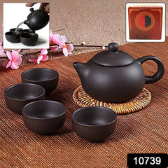 Premium black ceramic tea set in gift box