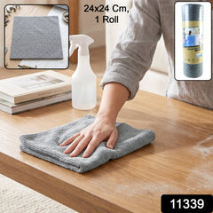 Disposable Cleaning Cloth Roll, Reusable Microfiber Kitchen Towel, Tear-Off (1 Roll)