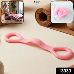 Silicone resistance band stretched for exercise