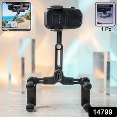 Flexible car phone mount attaches to rearview mirror, ideal for GPS and calls