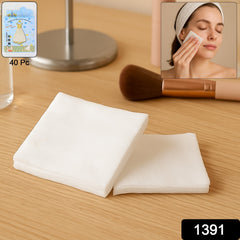 Loose cotton makeup remover pads showing texture