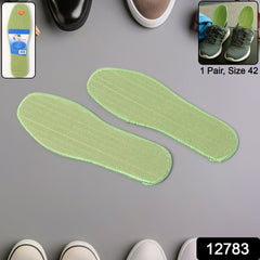 Premium Comfort Shoe Insoles for Daily Foot Support Size 42 (1 Pair / Mix Design)