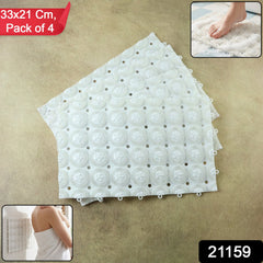 Textured non-slip bath mat with strong suction cups