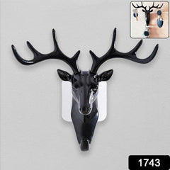 DeoDap Deer Head Self Adhesive Wall Hook - lifestyle