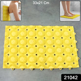 Bathroom massage mat securely placed on shower floor