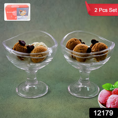 Clear Dessert Bowl Displayed with Dessert Charm