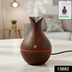 Mini Wooden Vase Pot Diffuser humidifier lifestyle setting