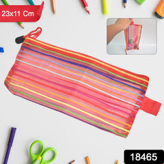 Clear nylon mesh pouch with zipper for multi-purpose use