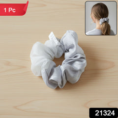 Soft stretchable hair scrunchie for ponytail